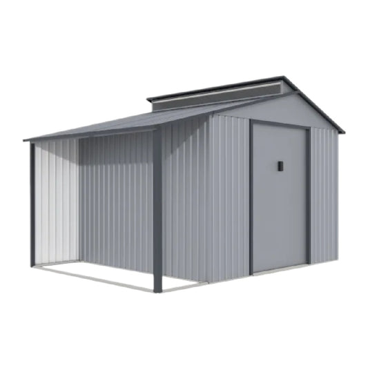 メタル製の収納小屋 - ガーデン用品の保管に最適 - スチール製 - 250 x 150 x 200