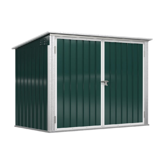 金属製の屋外ストレージシェッド - ガーデン用工具や用品の収納 - サイズ 200 x 100 x 120