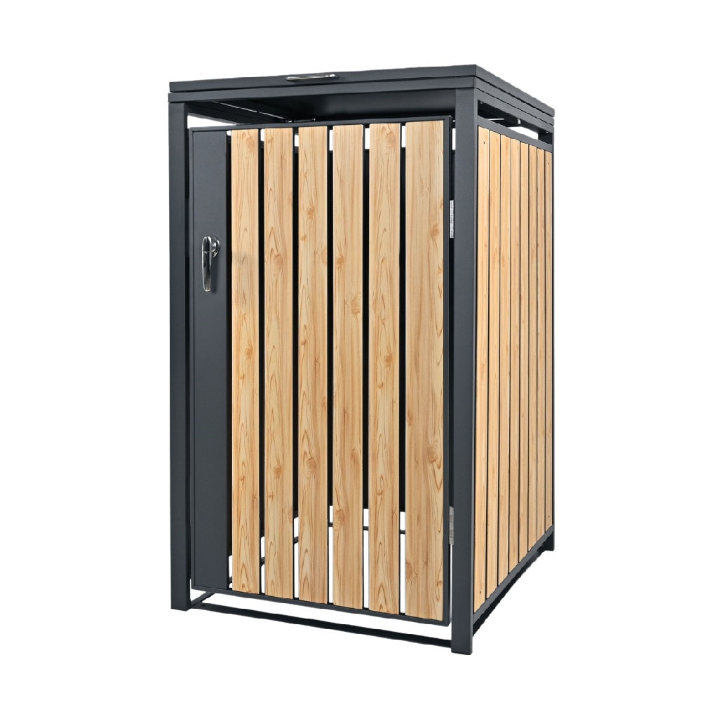 屋外収納ボックス 木材と金属製 - 120 x 100 x 200