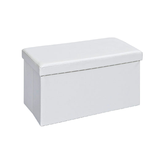 Coffre de rangement en simili cuir pour intérieur - 80 x 40 x 40